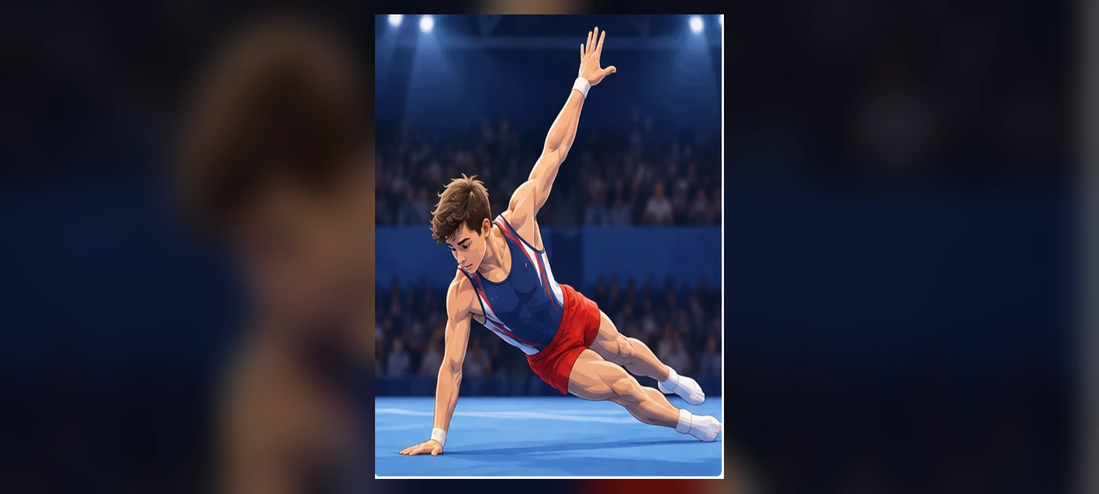 Illustrated Men’s Artistic gymnast